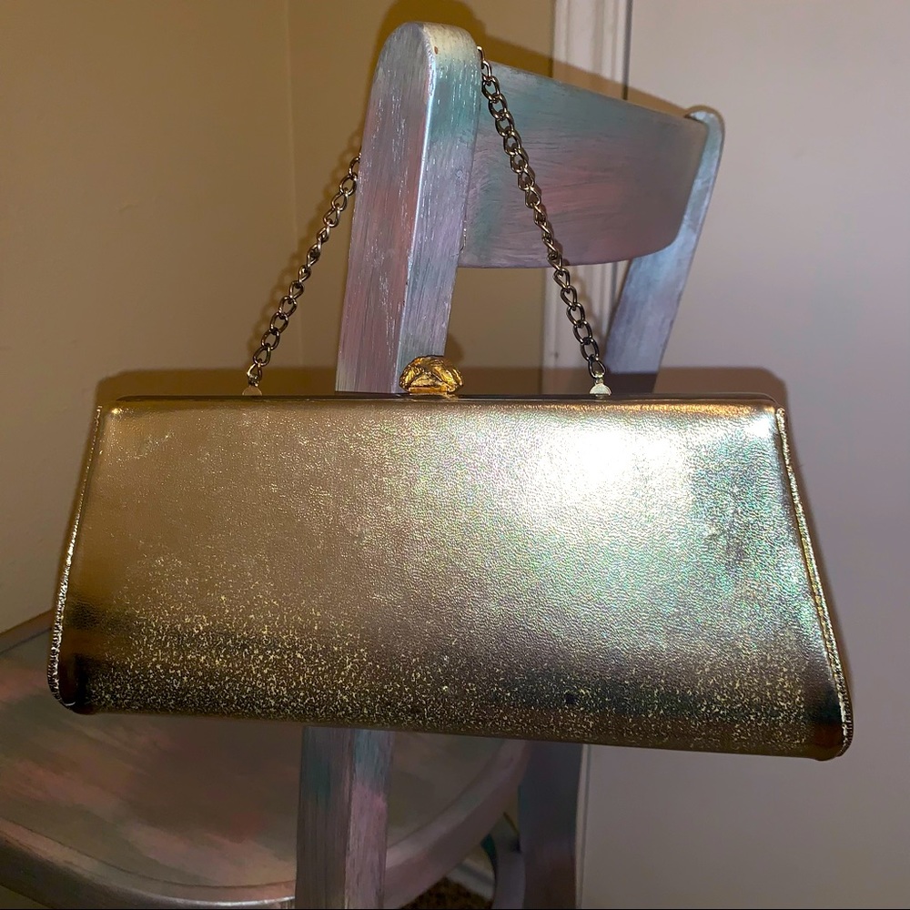 Vintage Metallic Gold Clutch